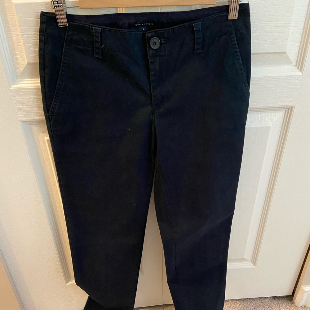 Tommy Hilfiger navy cotton stretch pants